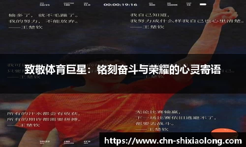 致敬体育巨星：铭刻奋斗与荣耀的心灵寄语